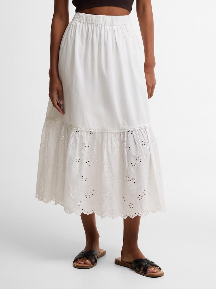 Barbour® White Avebury Midi Skirt - Image 2 of 6