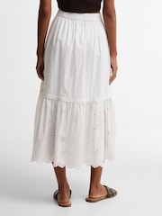 Barbour® White Avebury Midi Skirt - Image 3 of 6