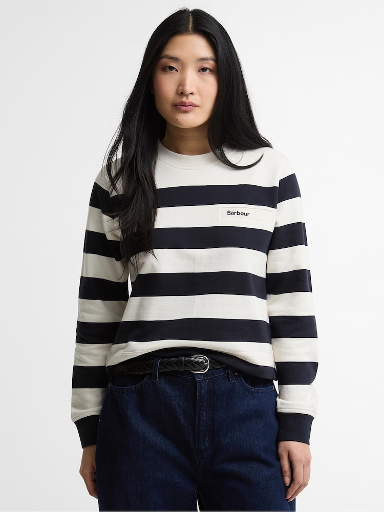Barbour® Blue Aylesby Striped Sweatshirt - Image 1 of 7