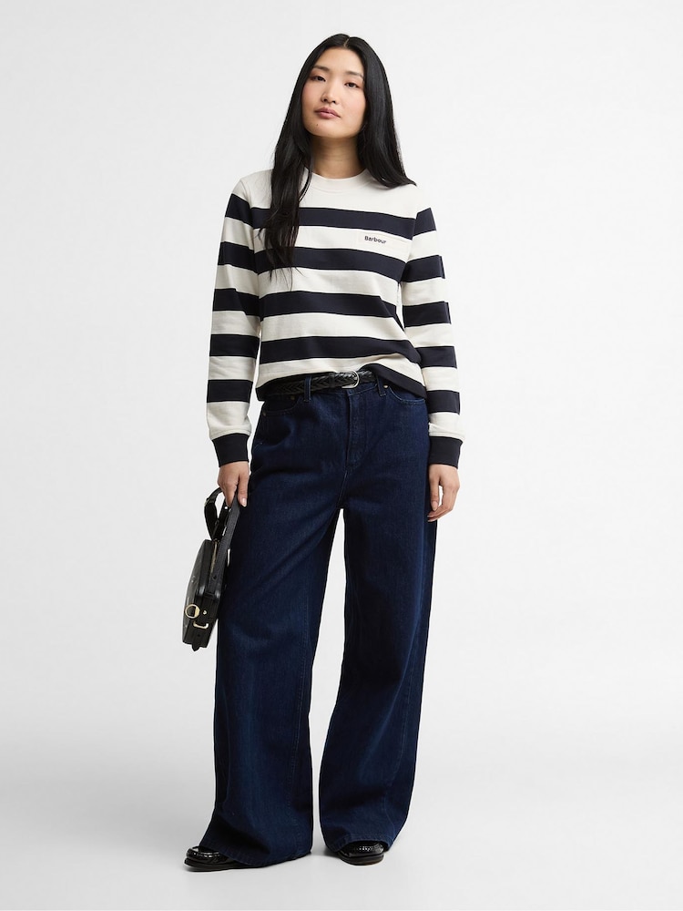 Barbour® Blue Aylesby Striped Sweatshirt - Image 2 of 7