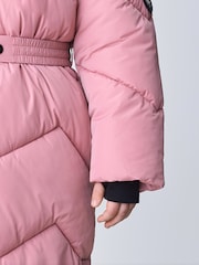 Clarks Pink Shower Resistant Longline Padded Coat - Image 11 of 23