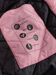Clarks Pink Shower Resistant Longline Padded Coat - Image 19 of 23