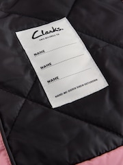 Clarks Pink Shower Resistant Longline Padded Coat - Image 20 of 23