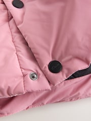 Clarks Pink Shower Resistant Longline Padded Coat - Image 21 of 23