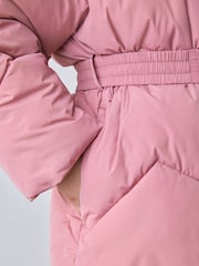 Clarks Pink Shower Resistant Longline Padded Coat - Image 8 of 23