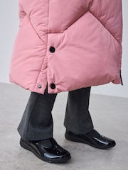 Clarks Pink Shower Resistant Longline Padded Coat - Image 9 of 23