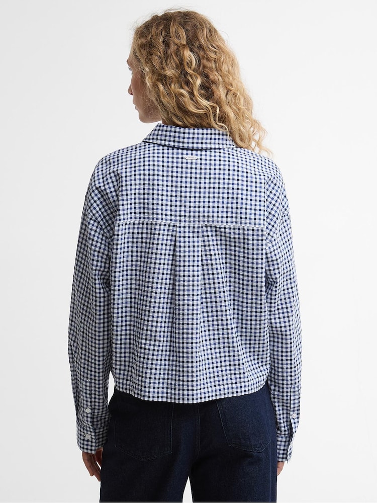 Barbour® Blue Ashwell Shirt - Image 2 of 8