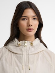 Barbour International White Maizy Showerproof Jacket - Image 5 of 7