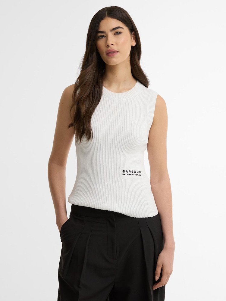 Barbour® International Natural Nova Knitted Vest - Image 1 of 7