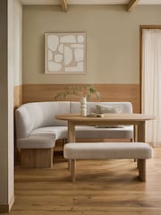 Tweedy Plain Light Natural Left Hand Corner Dining Table and Bench Set - Image 1 of 9