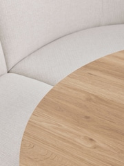Tweedy Plain Light Natural Left Hand Corner Dining Table and Bench Set - Image 8 of 9