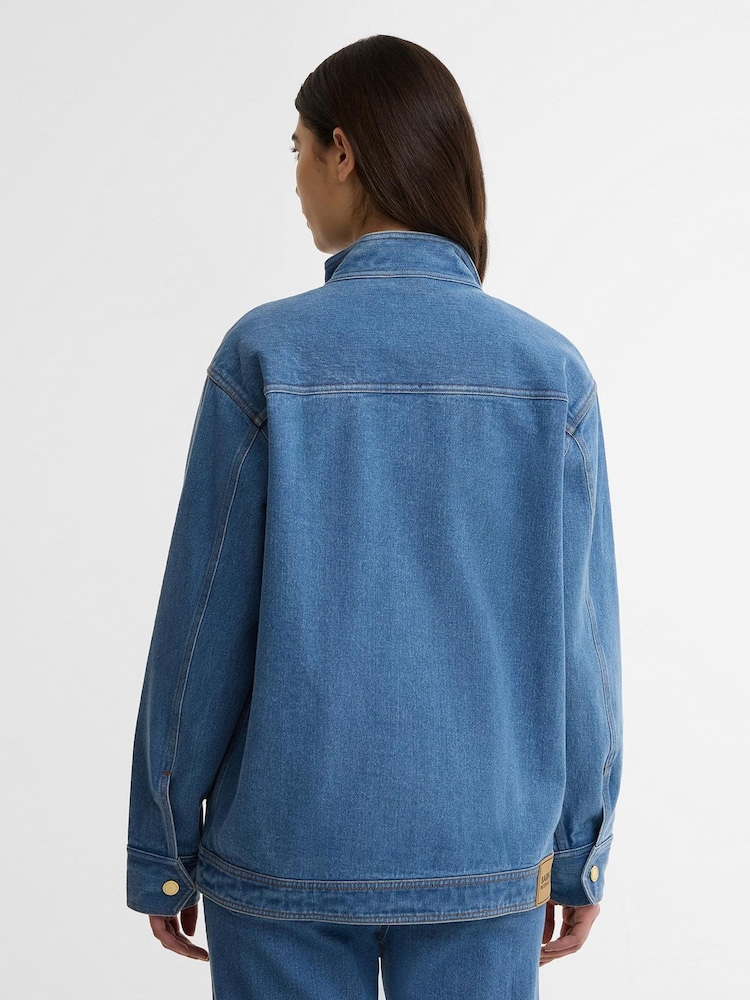 Barbour® International Blue Denim Nikki Casual Jacket - Image 2 of 8