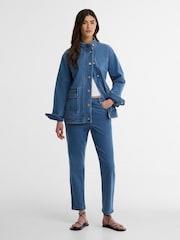 Barbour® International Blue Denim Nikki Casual Jacket - Image 3 of 8