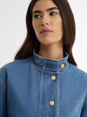 Barbour® International Blue Denim Nikki Casual Jacket - Image 4 of 8