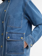 Barbour® International Blue Denim Nikki Casual Jacket - Image 5 of 8