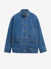 Barbour® International Blue Denim Nikki Casual Jacket - Image 7 of 8