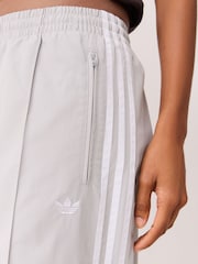 adidas Originals Light Grey Floral Applique Firebird Loose Track Pant Trousers - Image 4 of 5