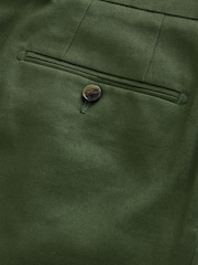 Green Relaxed Fit Linen Blend Formal Shorts - Image 10 of 10