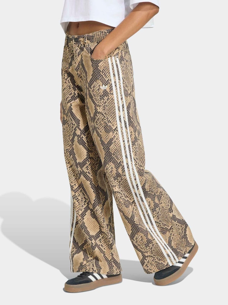 adidas Originals Animal Snake Print Denim Loose Jeans - Image 1 of 5 adidas Originals Animal Snake Print Denim Loose Jeans - Image 1 of 5