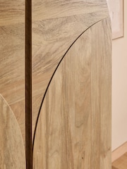 Light Natural Mango Wood Effect Arches Hideaway Desk - Image 7 of 7