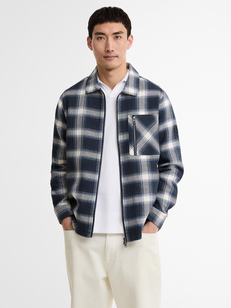 Barbour International Blue Elm Checked Overshirt - Image 1 of 7