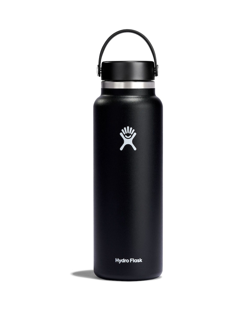 Hydro Flask Black Wide Flex Cap Water Bottle 40oz - Image 1 of 5 Hydro Flask Black Wide Flex Cap Water Bottle 40oz - Image 1 of 5