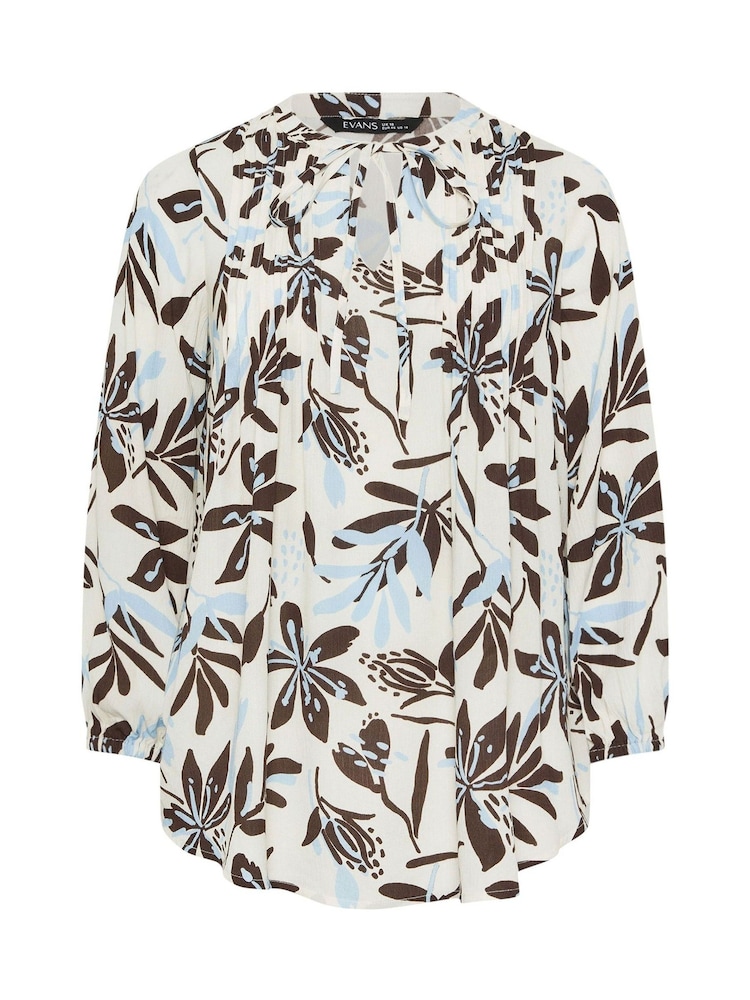 Evans White Shirred Boho Top - Image 2 of 2