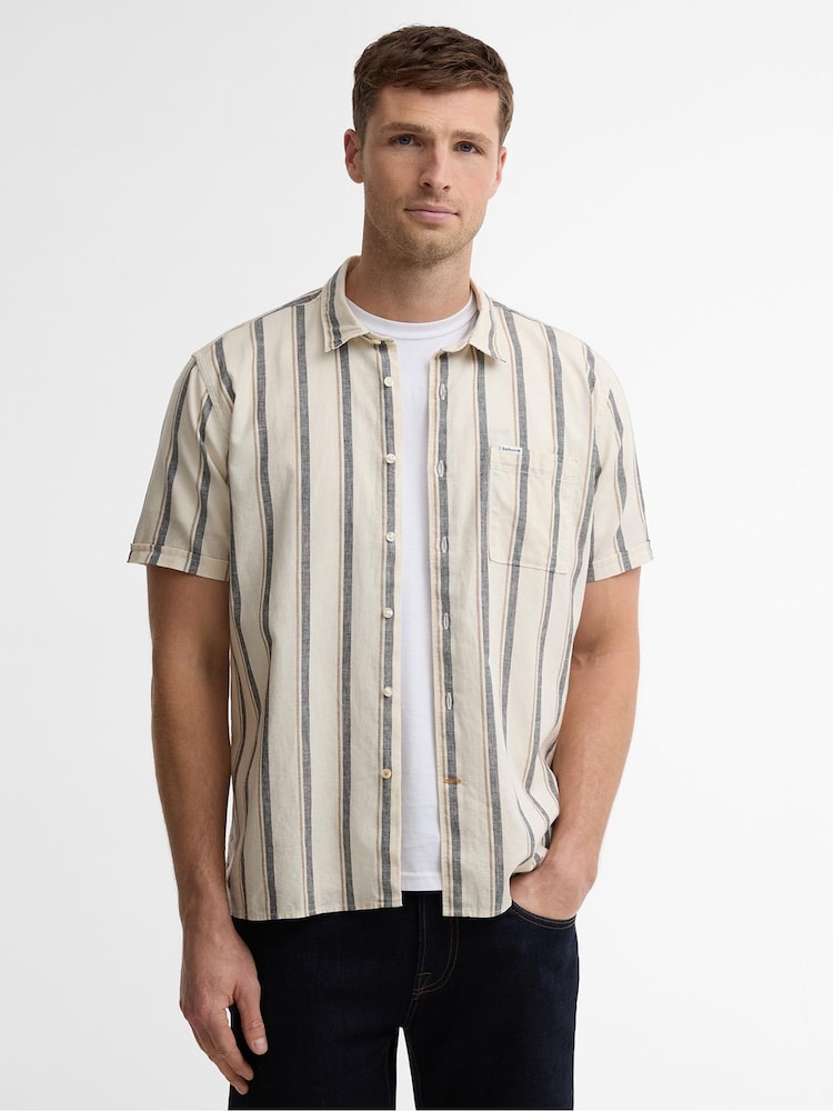 Barbour® White Barkend Striped Summer Shirt - Image 1 of 6