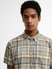 Barbour® White Baycliff Checked S/S Tailored Shirt - Image 4 of 6