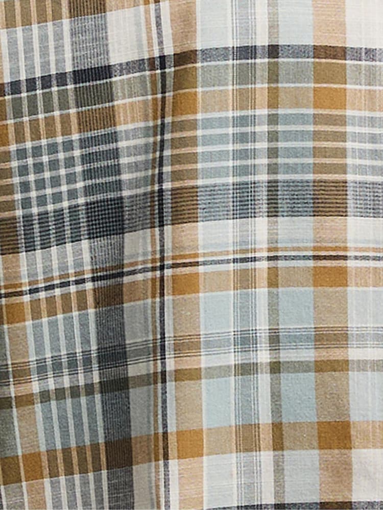 Barbour® White Baycliff Checked S/S Tailored Shirt - Image 6 of 6