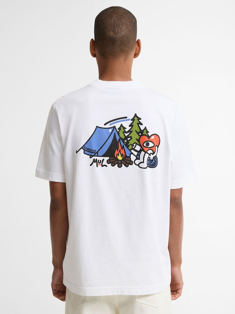 Barbour® White x Mul Camping Trip T-Shirt - Image 2 of 6