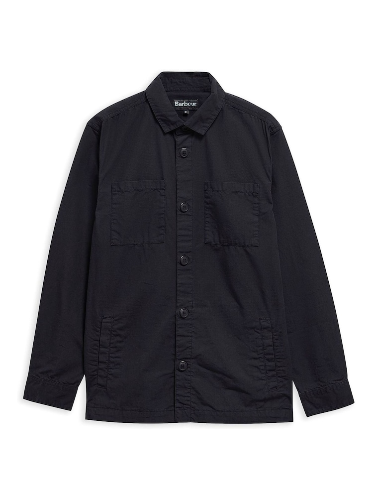 Barbour® Blue Rickfell Ripstop Overshirt - Image 7 of 7