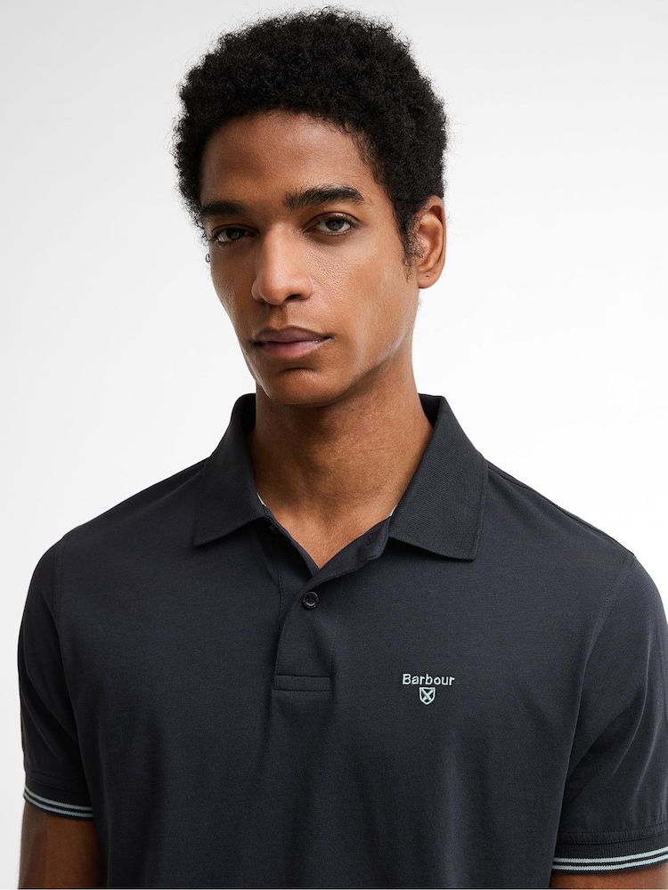 Barbour® Blue Austwick Tailored Polo Shirt - Image 2 of 6