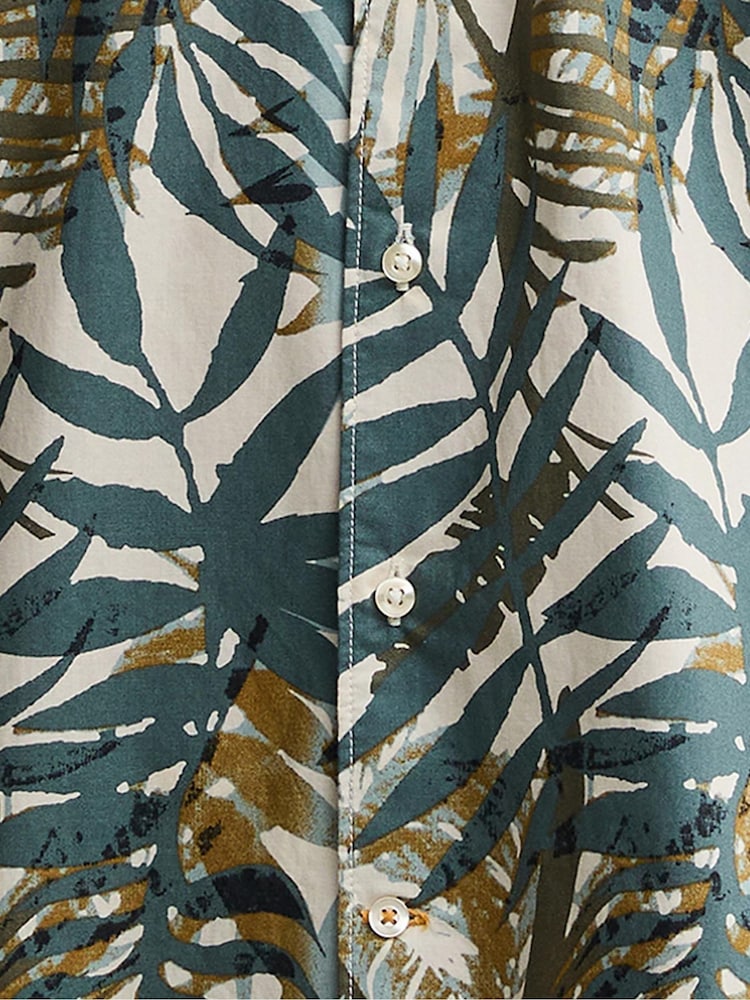 Barbour® Natural Gleaston Printed Summer Shirt - Image 6 of 6