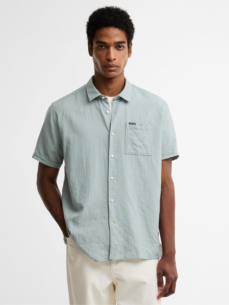 Barbour® Green Kingswood Ripstop Summer Shirt - Image 1 of 6