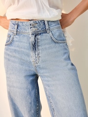 Light Blue High Rise Wide Leg Jeans - Image 4 of 5