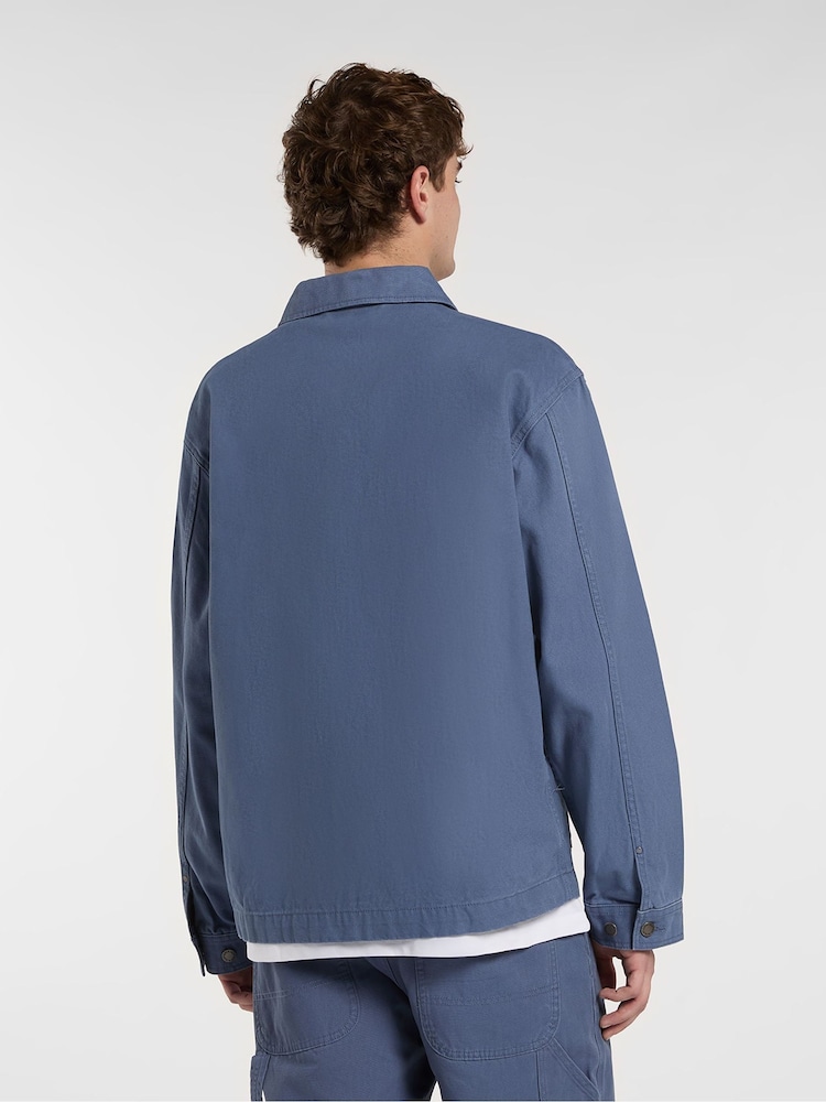 Dickies Blue Button Through Canvas Barn Jacket - Image 2 of 8