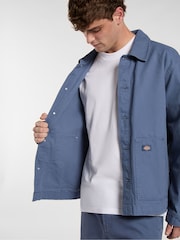 Dickies Blue Button Through Canvas Barn Jacket - Image 3 of 8