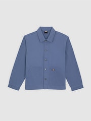 Dickies Blue Button Through Canvas Barn Jacket - Image 7 of 8