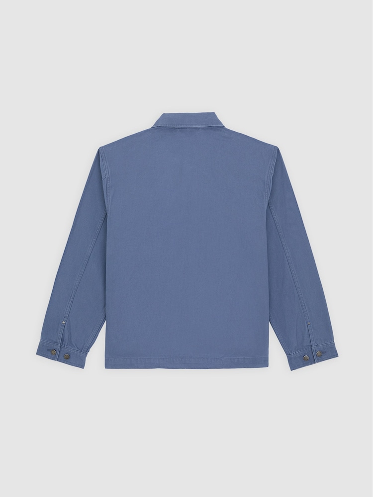 Dickies Blue Button Through Canvas Barn Jacket - Image 8 of 8