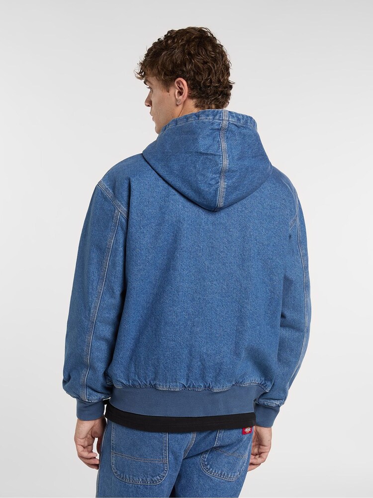 Dickies Blue Hilham Denim Hooded Bomber Jacket - Image 2 of 8