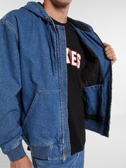 Dickies Blue Hilham Denim Hooded Bomber Jacket - Image 3 of 8