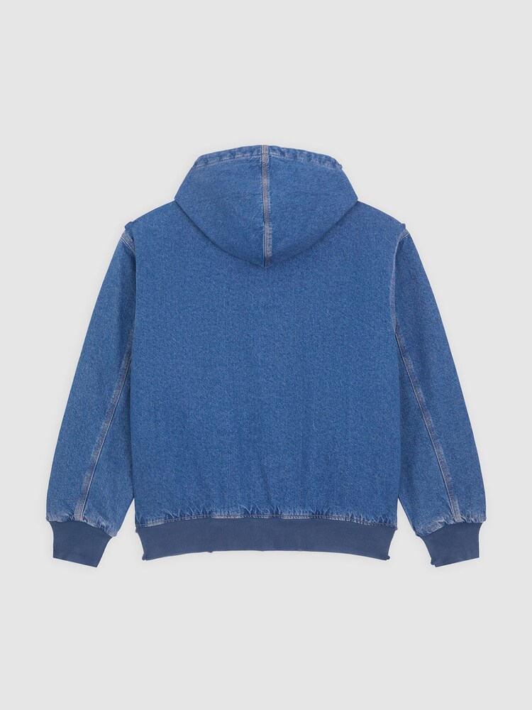 Dickies Blue Hilham Denim Hooded Bomber Jacket - Image 8 of 8