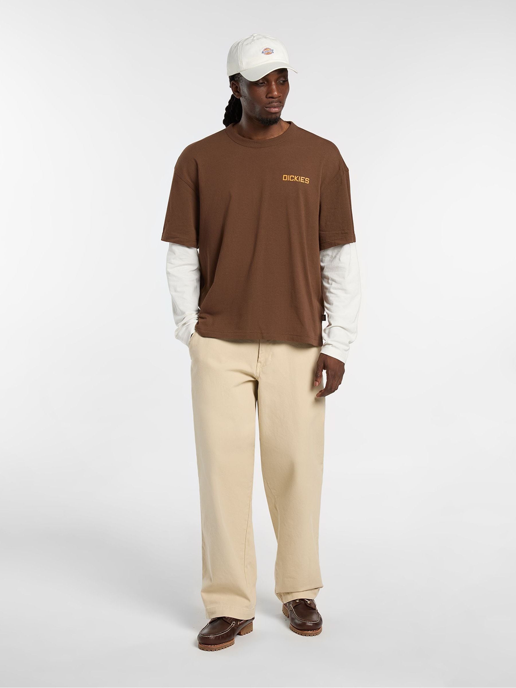 Buy Dickies Brown Payson Back Graphic Layered-Look T-Shirt from
