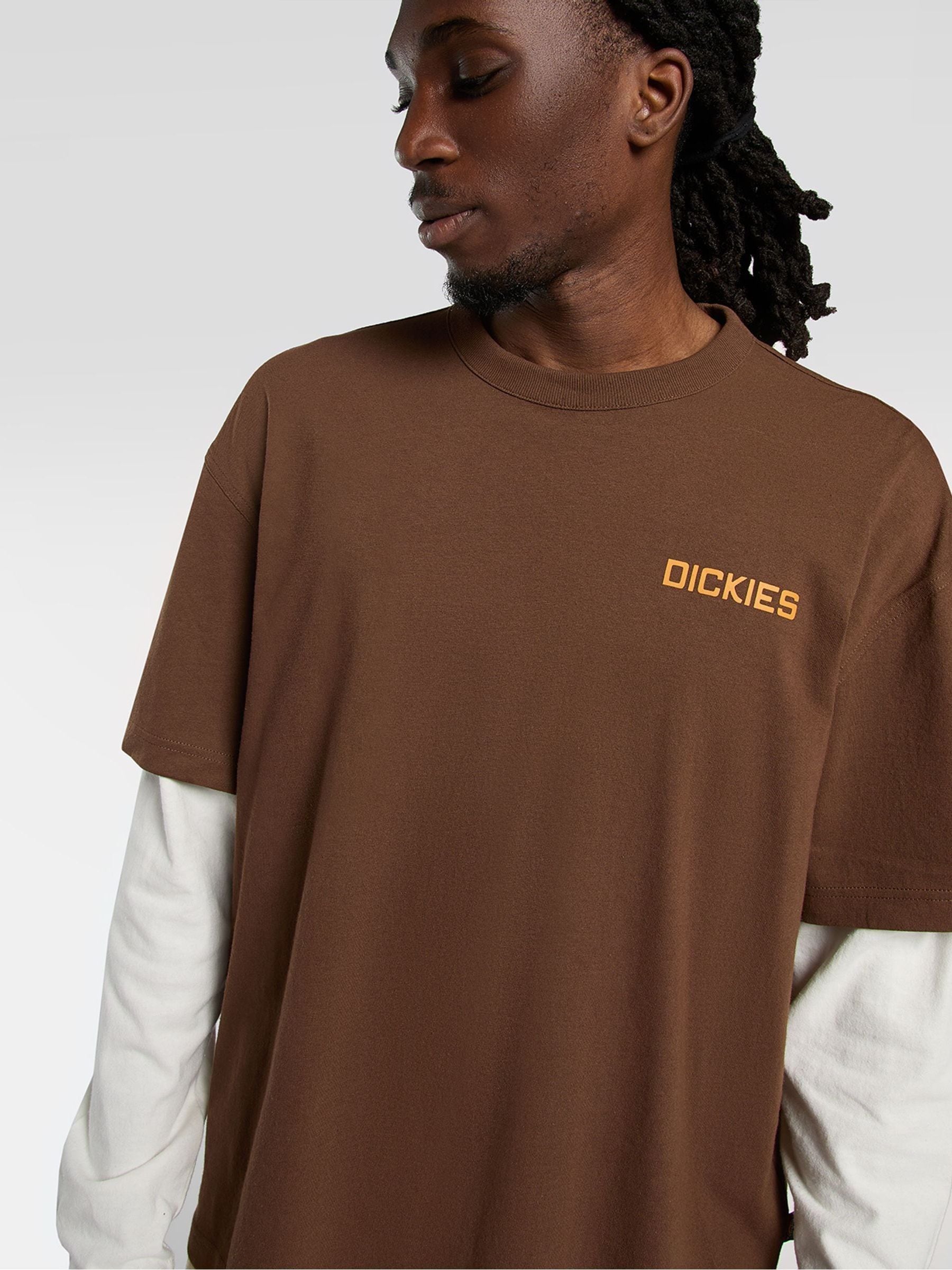 Buy Dickies Brown Payson Back Graphic Layered-Look T-Shirt from
