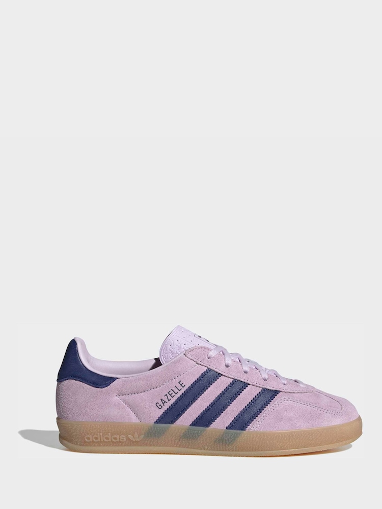 adidas Originals Purple GAZELLE INDOOR Women Trainers - Image 2 of 8 adidas Originals Purple GAZELLE INDOOR Women Trainers - Image 2 of 8