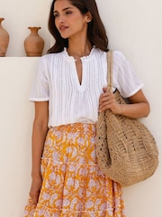 Aspiga White Vienna Short Sleeve Blouse - Image 3 of 5