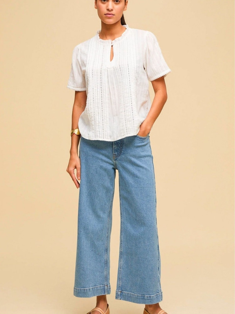 Aspiga White Vienna Short Sleeve Blouse - Image 5 of 5