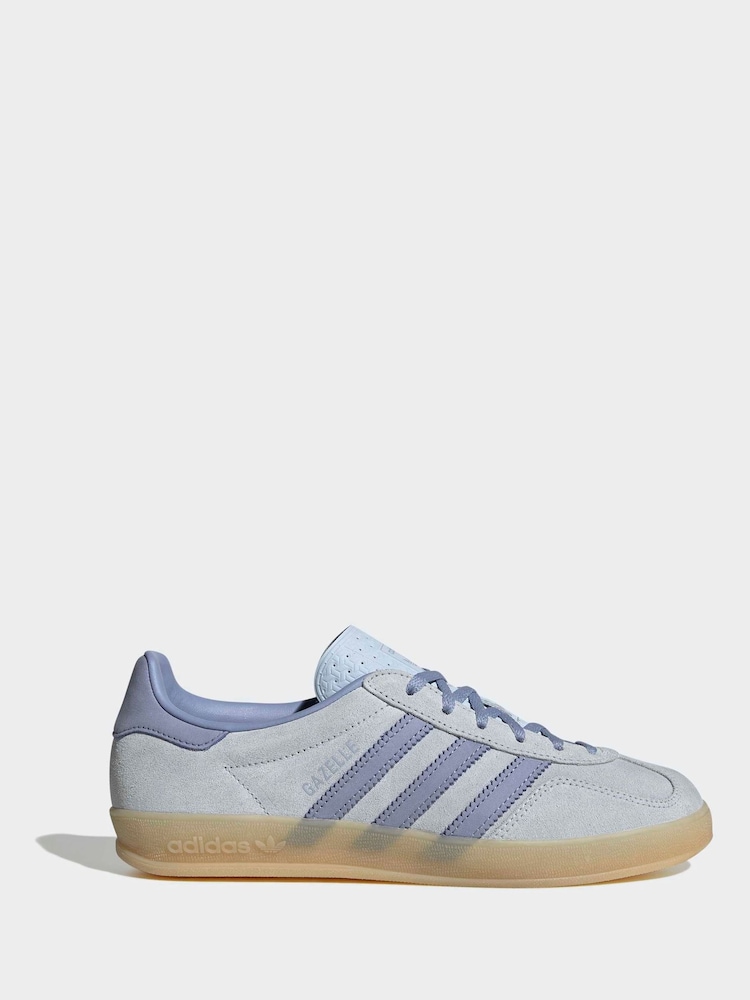Asul - adidas Originals GAZELLE INDOOR Pambabaeng Sapatos Pang-isports - Larawan 1 ng 8 Asul - adidas Originals GAZELLE INDOOR Pambabaeng Sapatos Pang-isports - Larawan 1 ng 8