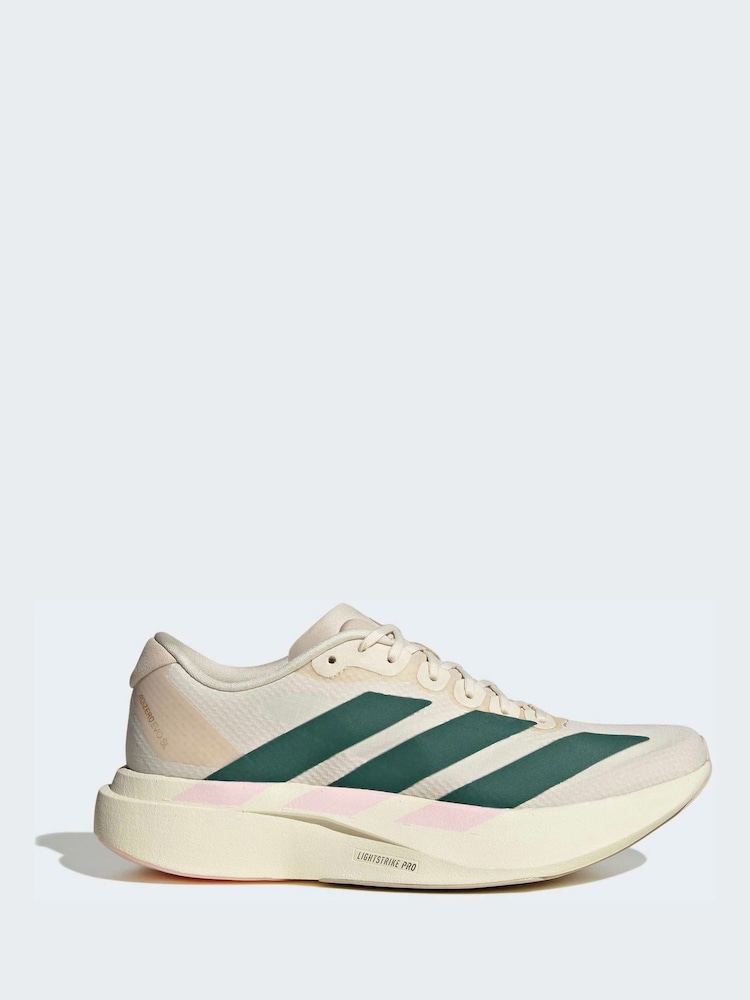 adidas White/ Cream adizero Evo SL Trainers - Image 2 of 10 adidas White/ Cream adizero Evo SL Trainers - Image 2 of 10